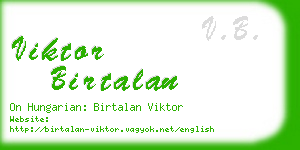 viktor birtalan business card